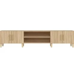 vidaXL - TV-meubel met deuren - Sonoma eiken - Hout -180x31.5x40 cm