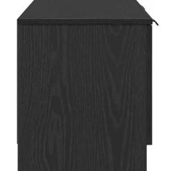 vidaXL - TV-meubel met lade en 2 deuren - Zwart eiken - Hout - 140x35x40 cm