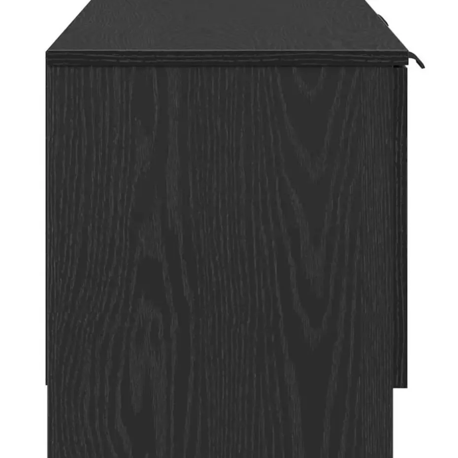 vidaXL - TV-meubel met lade en 2 deuren - Zwart eiken - Hout - 140x35x40 cm