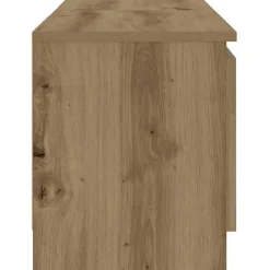 vidaXL - TV-meubel met LED en 2 deuren - Artisanaal eiken - 120x30x36 cm