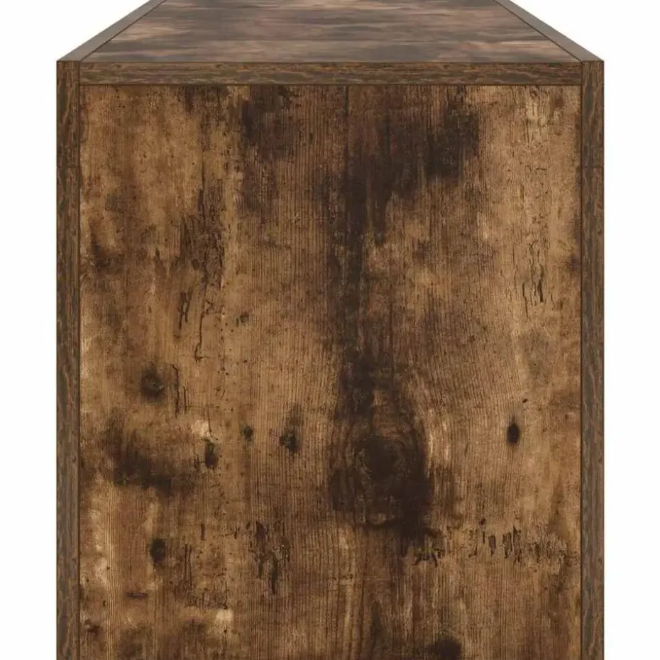 vidaXL - TV-meubel met LED-verlichting - Gerookt eiken - Hout - 120x35x40 cm