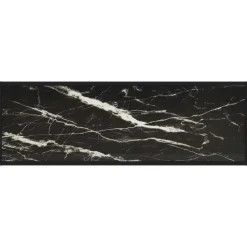 vidaXL - Tv-meubel met zwart marmerglas - Zwart - Glas - 120 x 40 x 40 cm