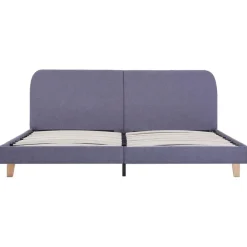 vidaXL - Tweepersoonbed - Lichtgrijs - Stof - 160x200 cm