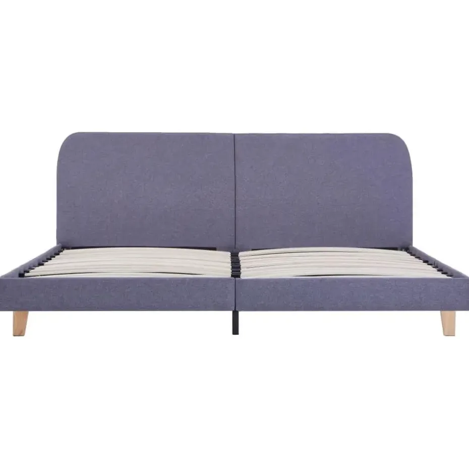 vidaXL - Tweepersoonbed - Lichtgrijs - Stof - 160x200 cm