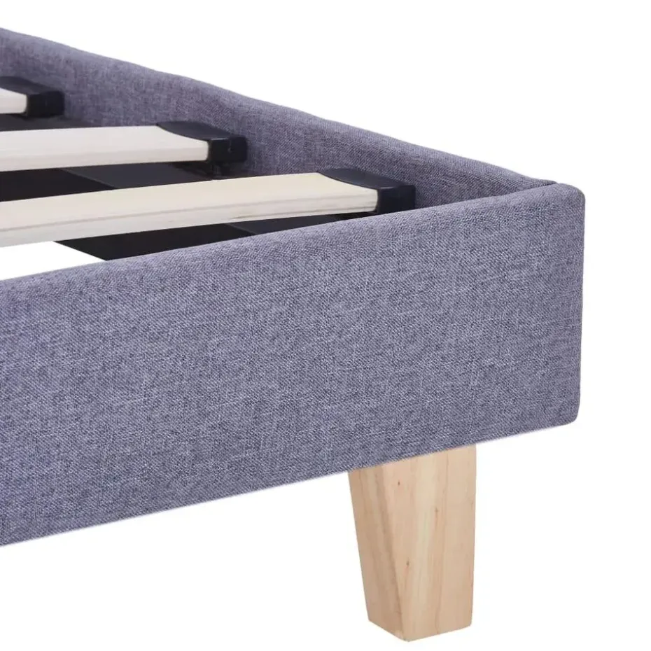 vidaXL - Tweepersoonbed - Lichtgrijs - Stof - 160x200 cm