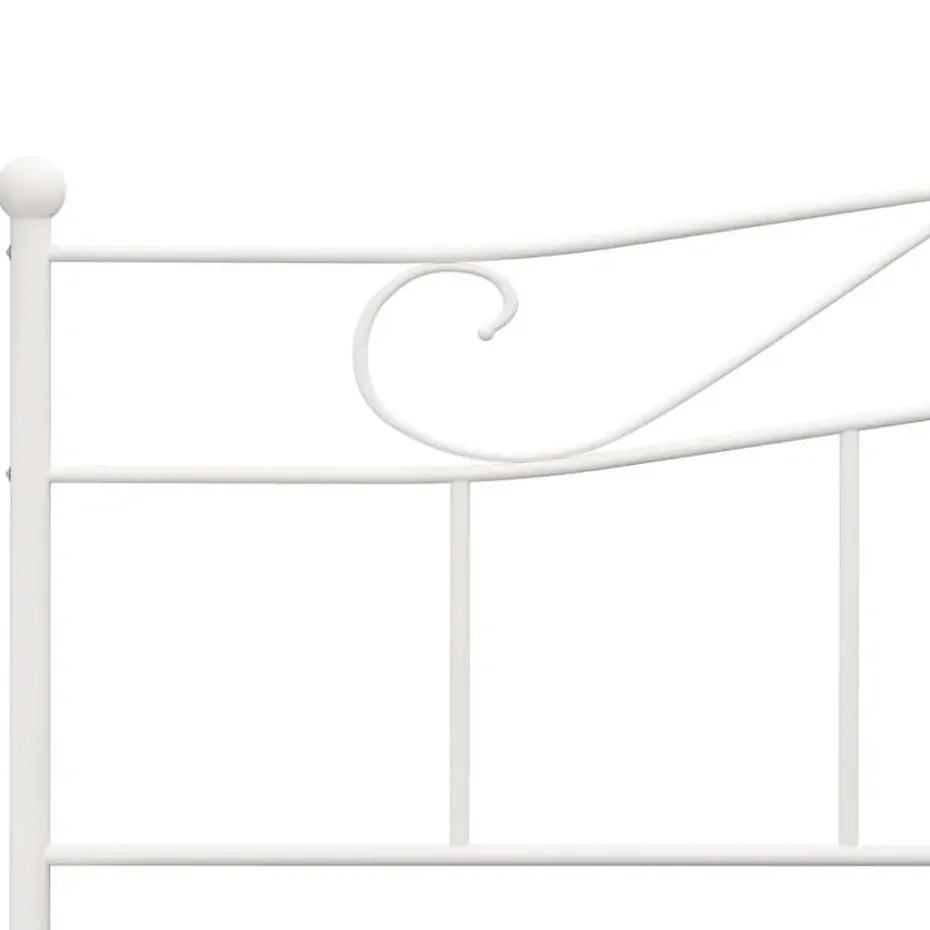 vidaXL - Tweepersoonbed - Wit - Metaal - 180 x 200 cm