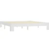 vidaXL - Tweepersoonbed met lattenbodem - Wit - Massief grenenhout - 160x200 cm