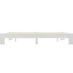 vidaXL - Tweepersoonbed met lattenbodem - Wit - Massief grenenhout - 160x200 cm