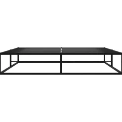 vidaXL - Tweepersoonbed pallet - Zwart - Metaal - 180x200 cm