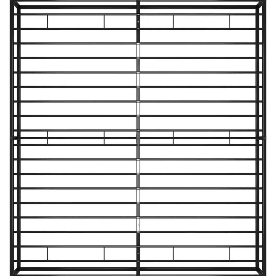 vidaXL - Tweepersoonbed pallet - Zwart - Metaal - 180x200 cm