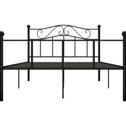 vidaXL - Tweepersoonbed -Zwart - Metaal - 140x200 cm