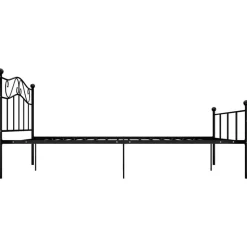 vidaXL - Tweepersoonbed -Zwart - Metaal - 140x200 cm