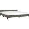 vidaXL - Tweepersoonsbed - Donkergrijs - Fluweel - 160x200 cm