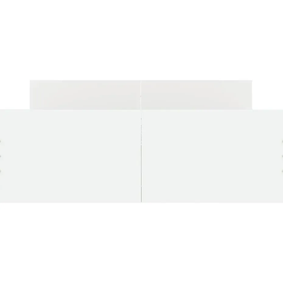 vidaXL - Tweepersoonsbed met hoofd- en voeteneinde - Wit - Hout - 120x200 cm