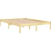vidaXL - Tweepersoonsbedden - Bruin - Grenenhout - 120 x 200 cm
