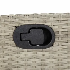 vidaXL - Verstelbare loungebank met kussens - Lichtgrijs rattan - 104x59x93 cm