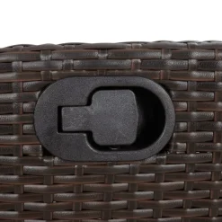 vidaXL - Verstelbare loungebank met crème kussens - Bruin rattan - 105x66x93 cm