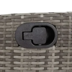 vidaXL - Verstelbare loungebank met kussens - Grijs - Poly rattan - 105x59x93 cm