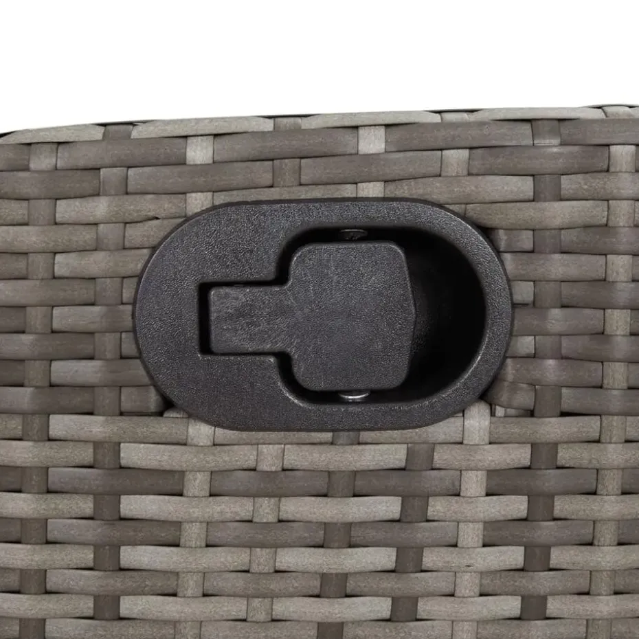 vidaXL - Verstelbare loungebank met kussens - Grijs - Poly rattan - 105x59x93 cm