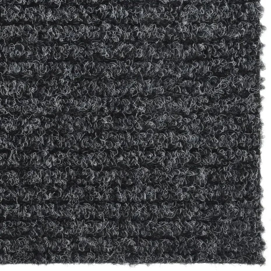 vidaXL - Vloerkleed - Antraciet - Polypropyleen - 100 x 200 cm