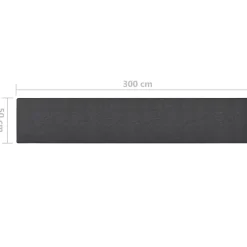 vidaXL - Vloerkleed - Antraciet - Polypropyleen - 50 x 300 cm