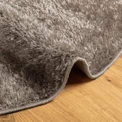 vidaXL - Vloerkleed - Grijs - Polyester - Ø 160 cm