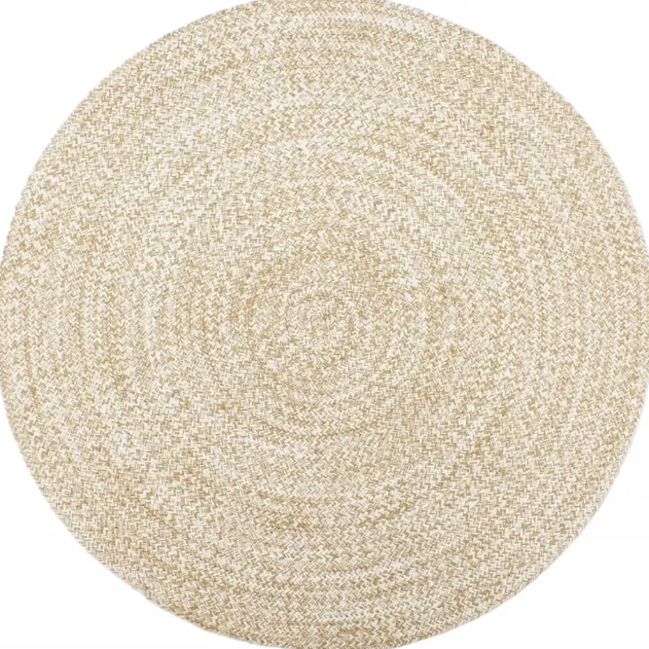 vidaXL - Vloerkleed - Wit - Jute