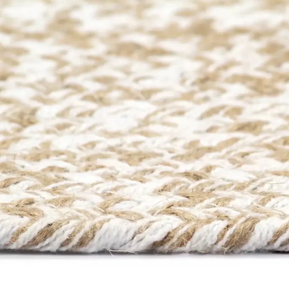 vidaXL - Vloerkleed - Wit - Jute
