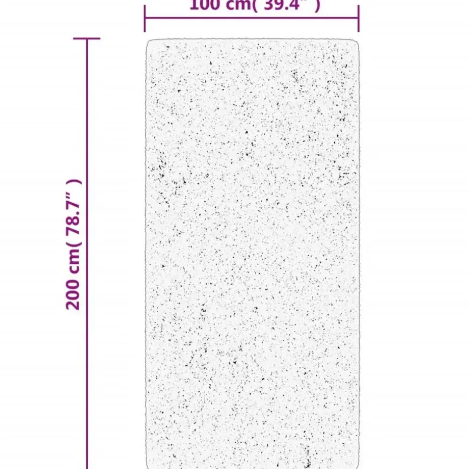 vidaXL - Vloerkleed - Zwart en crème - 100 x 200 cm