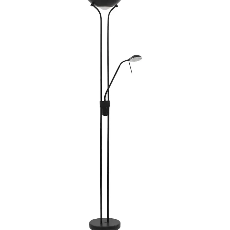 vidaXL - Vloerlamp - Zwart - Staal