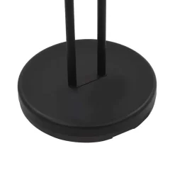 vidaXL - Vloerlamp - Zwart - Staal