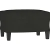 vidaXL - Voetenbank - Zwart - Stof - 60 x 50 x 41 cm