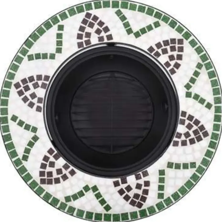 vidaXL - Vuurkorf - Groen - Keramiek