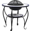 vidaXL - Vuurtafel - Blauw - Keramiek