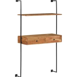 vidaXL - Wandbureau - Bruin - Hout