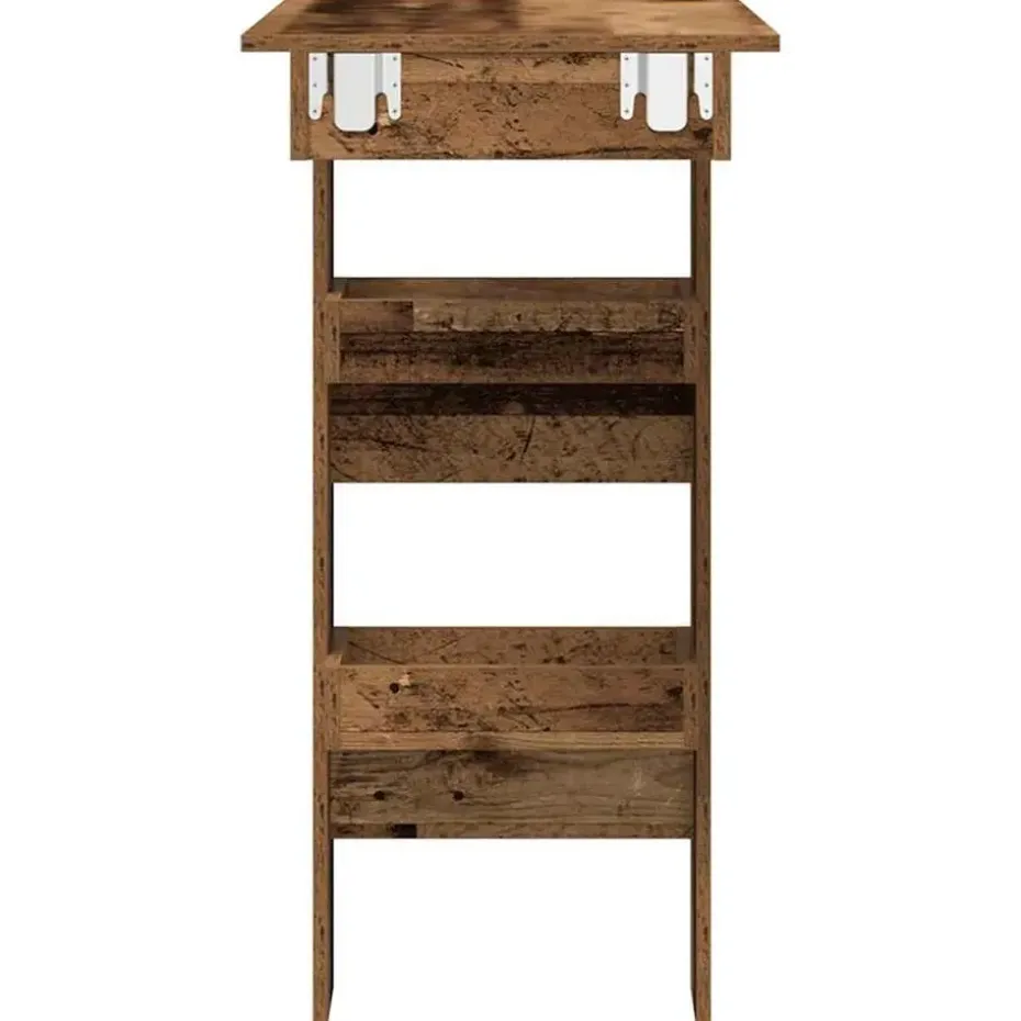 vidaXL - Wandgemonteerde bartafel - Oud hout - Bewerkt hout - 102x45 cm