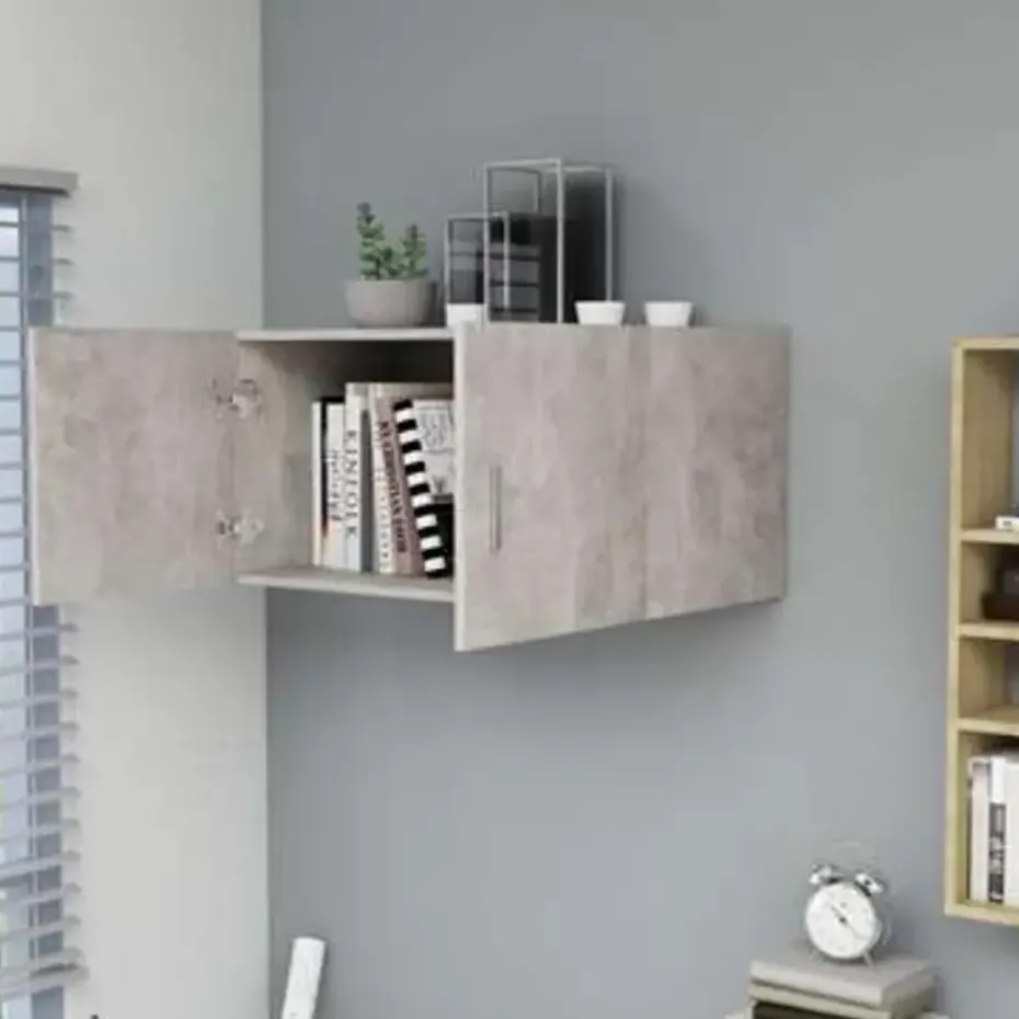 vidaXL - Wandkast - Grijs - Bewerkt hout