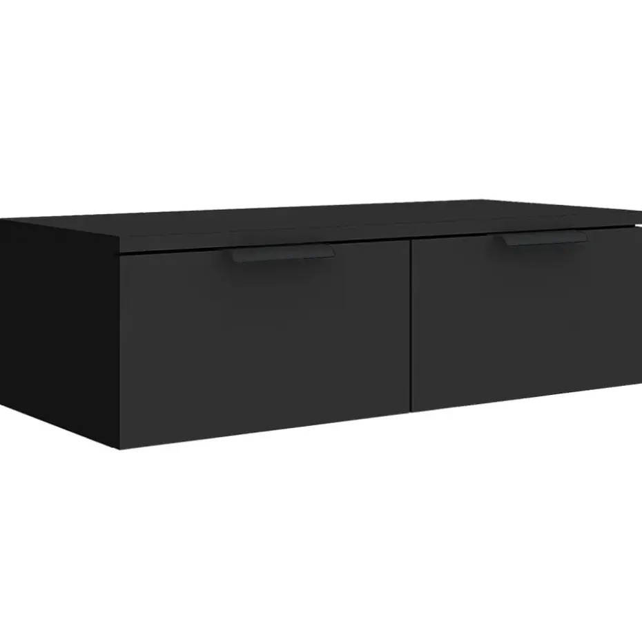 vidaXL - Wandkast - Zwart - Bewerkt hout