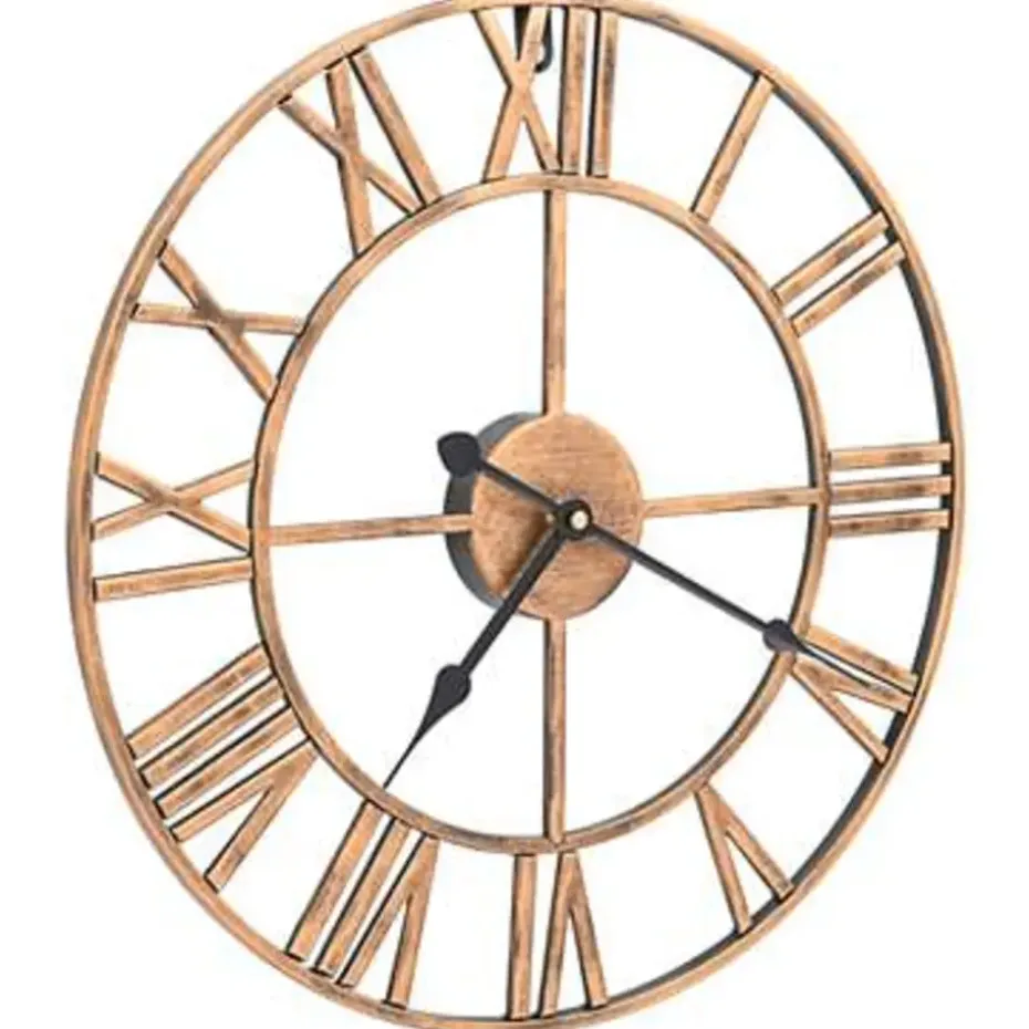 vidaXL - Wandklok - Goud - Metaal - 40 cm