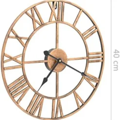 vidaXL - Wandklok - Goud - Metaal - 40 cm