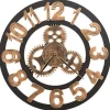 vidaXL - Wandklok - Goud - Metaal - 58 cm