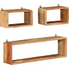 vidaXL - Wandkubus - Bruin - Hout