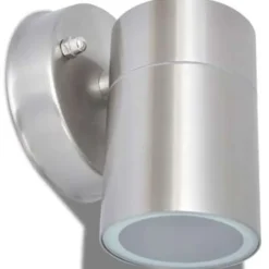 vidaXL - Wandlamp - Zilver - Roestvrij staal - 2 stuks