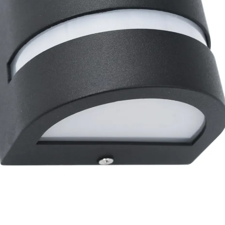 vidaXL - Wandlamp - Zwart - Aluminium - 75 x 95 x 150 mm - 2 stuks