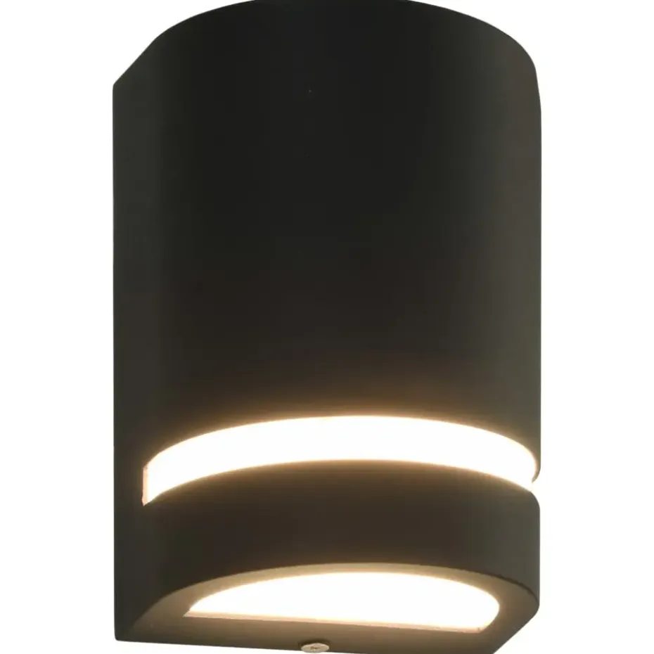 vidaXL - Wandlamp - Zwart - Aluminium - 75 x 95 x 150 mm - 2 stuks