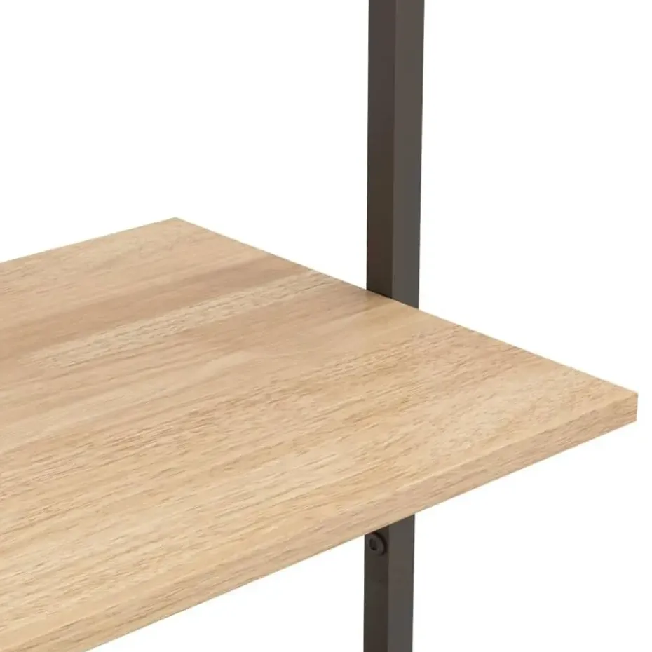 vidaXL - Wandrek met 5 schappen - Bruin - Bewerkt hout - 64 x 35 x 185 cm