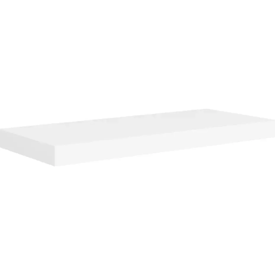 vidaXL - Wandschap - Wit - MDF - 60 x 23.5 x 3.8 cm - 2 stuks