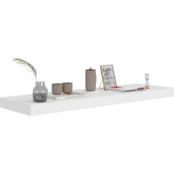vidaXL - Wandschap - Wit - MDF - 80 x 23.5 x 3.8 cm