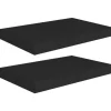 vidaXL - Wandschap - Zwart - MDF - 40 x 23 x 3.8 cm - 2 stuks