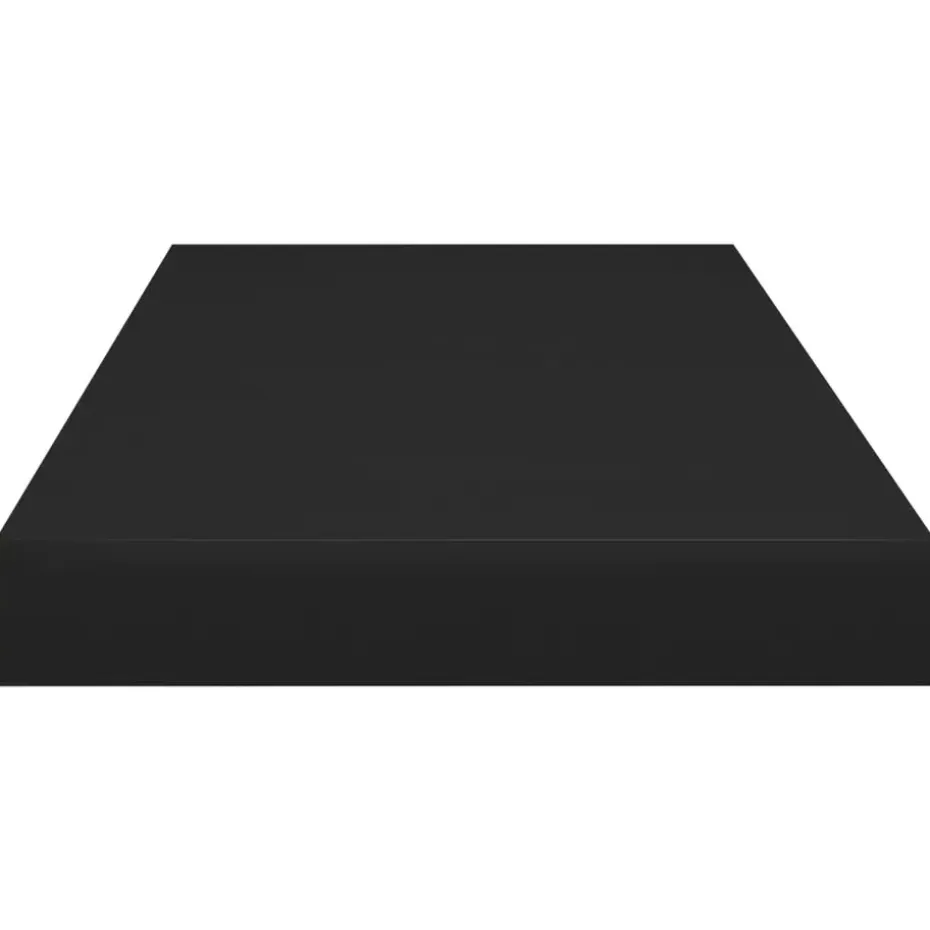 vidaXL - Wandschap - Zwart - MDF - 60 x 23.5 x 3.8 cm